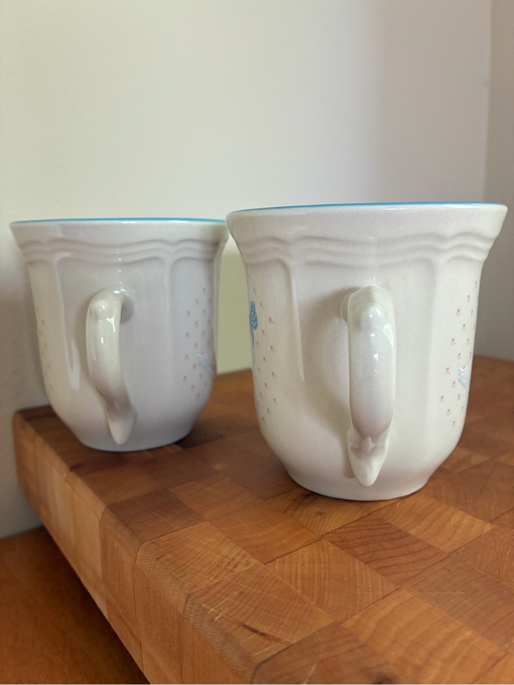 Blue Bow Goose Mug Set of 2: Country Kitchen Cottagecore: Aunt Rhody - Picture 7 of 9